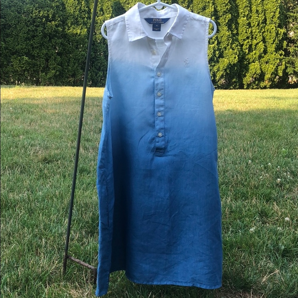 Ralph Lauren Girls Tue Due Linen Dress